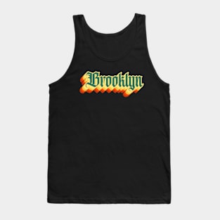 Brooklyn New York Retro Vintage Sunset Aesthetic Tank Top